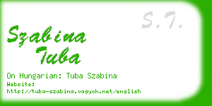 szabina tuba business card